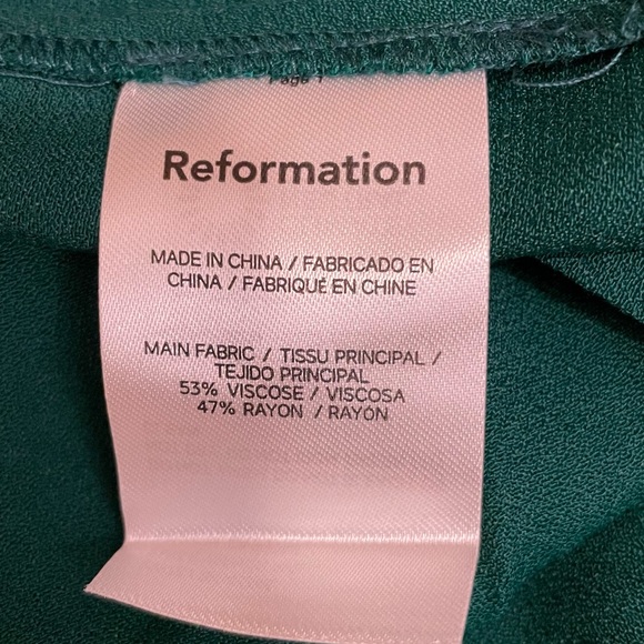 Reformation Gavin Dress Emerald AUTHENTIC - Picture 8 of 9